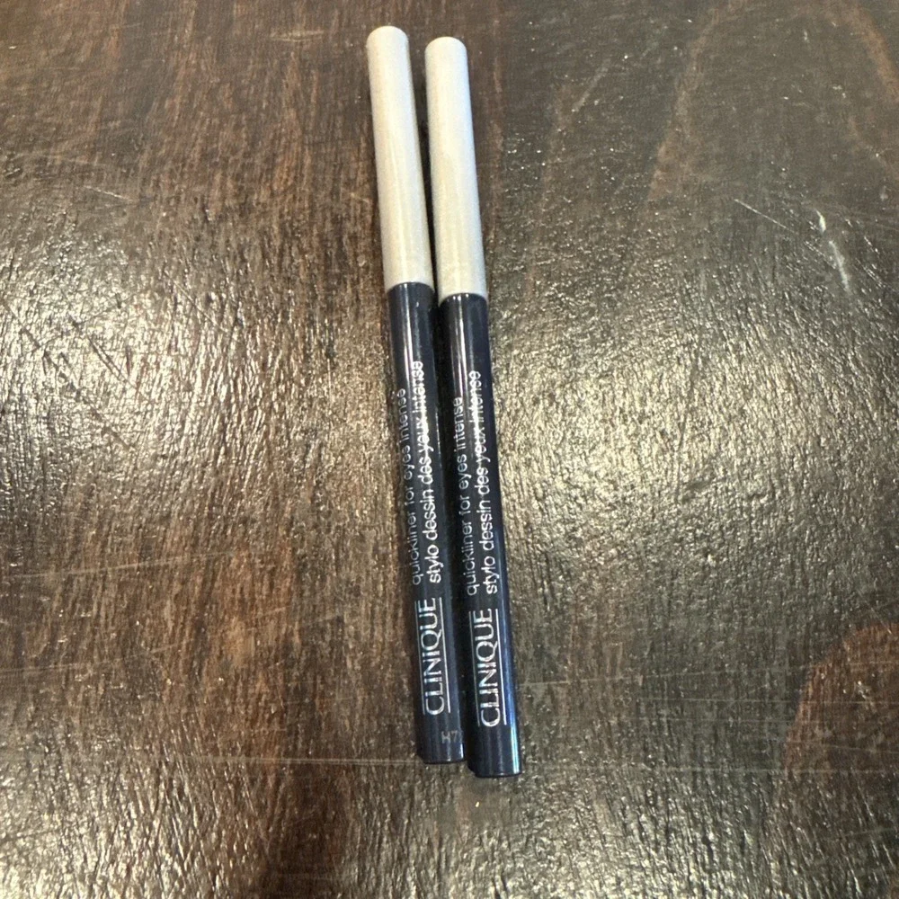 CLINIQUE Quickliner Eyes Intense Eyeliner 01‎ INTENSE BLACK .005 oz lot of 2
